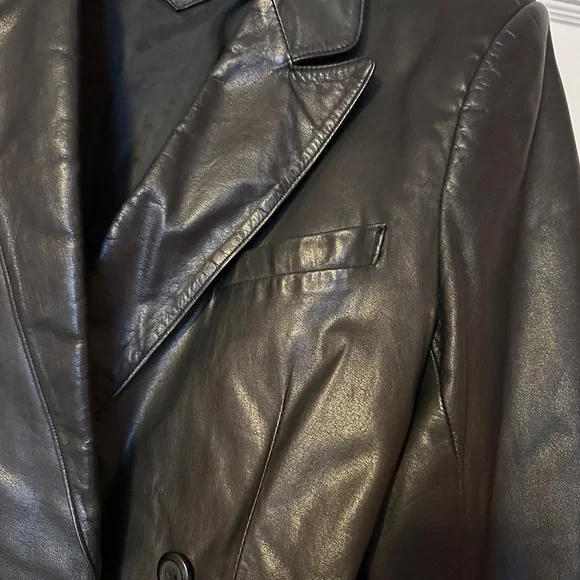 UNISEX Vintage Leather Blazer - Picture 9 of 11